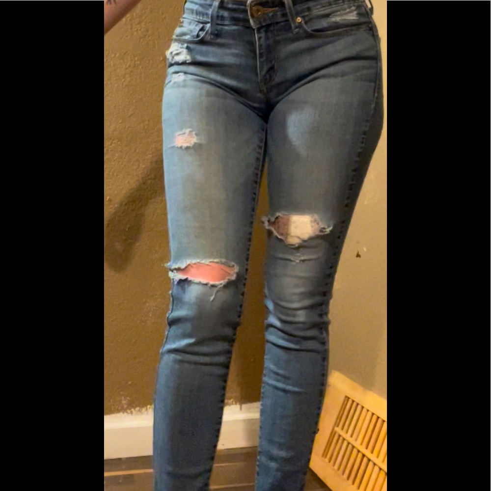 Denizen from Levi’s ripped low-rise Jeggings